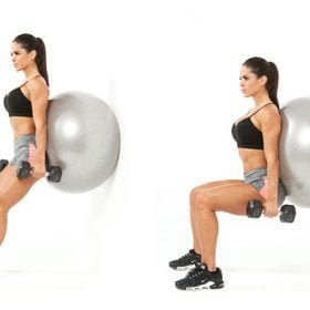 Stability ball wall squat